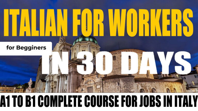 Free course Italian in 30 days Basic Italian Language